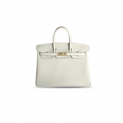 HERMÈS BIRKIN 30 CRAIE WHITE BEIGE TOGO LEATHER GOLD HARDWARE HANDBAG 326871 (30*23*15cm)